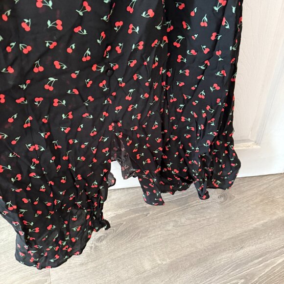 Asos Cherry-print Puff Sleeve Midi Length dress - Picture 2 of 7